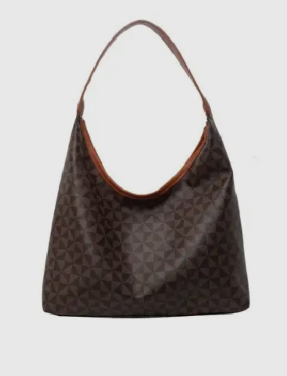 Vegan Leather BOHO Tote - Brown