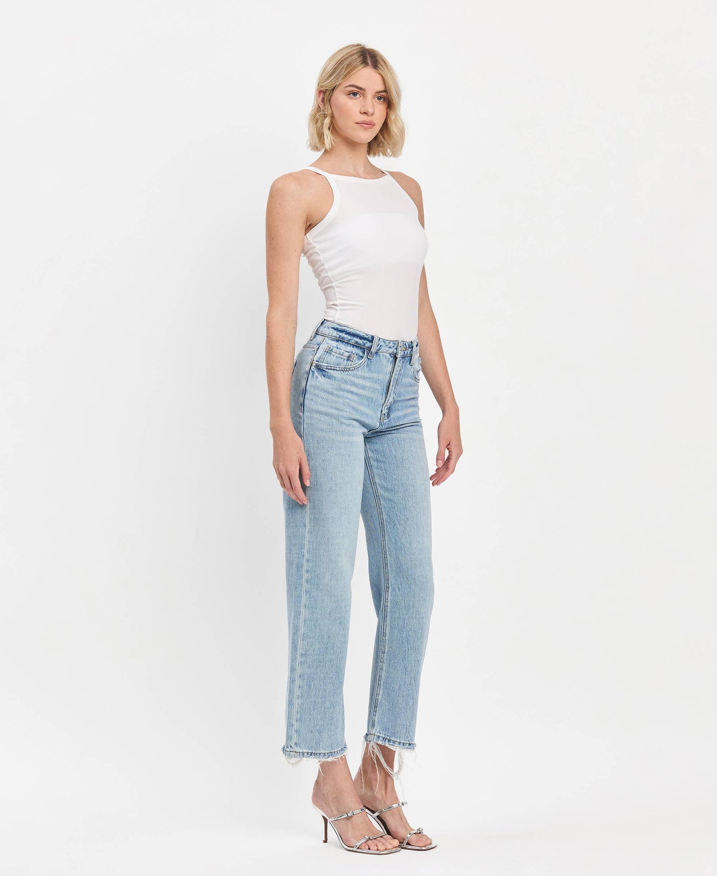 High Rise Ankle Jeans