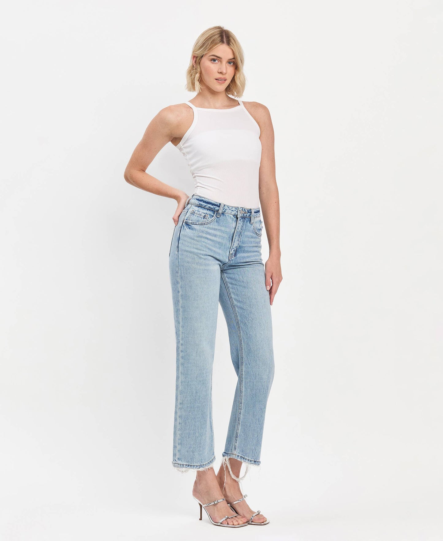 High Rise Ankle Jeans