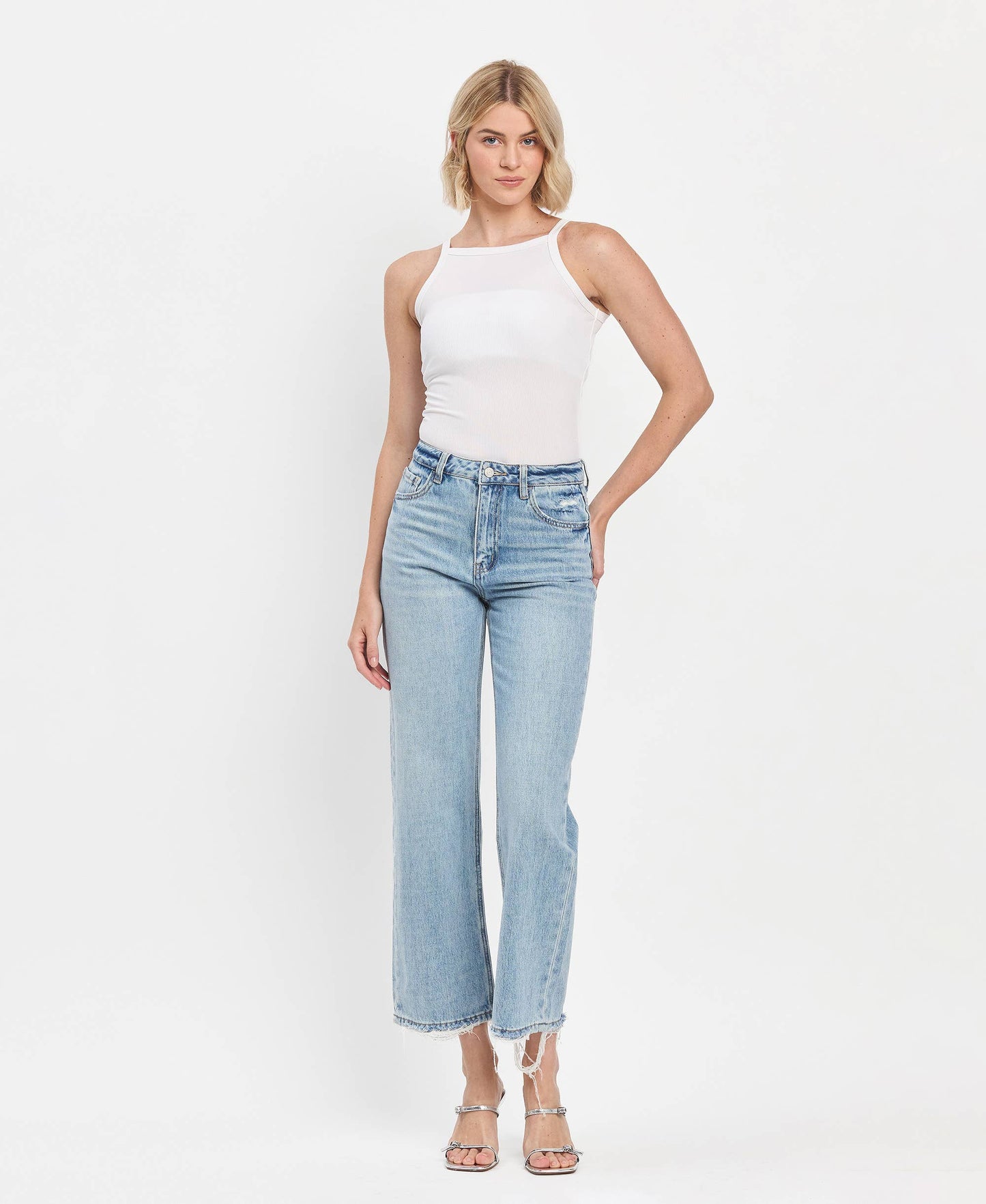 High Rise Ankle Jeans