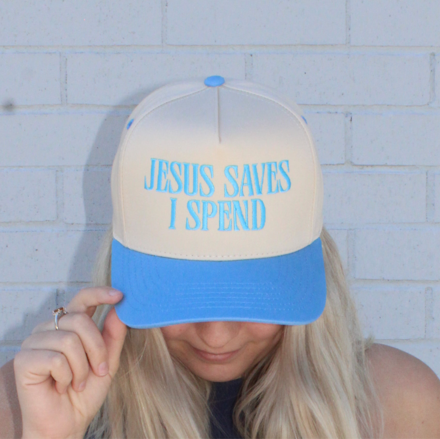 Jesus Saves I Spend Hat