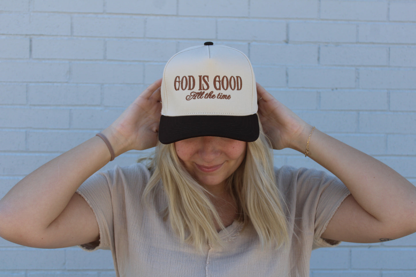 God Is Good Hat - Brown