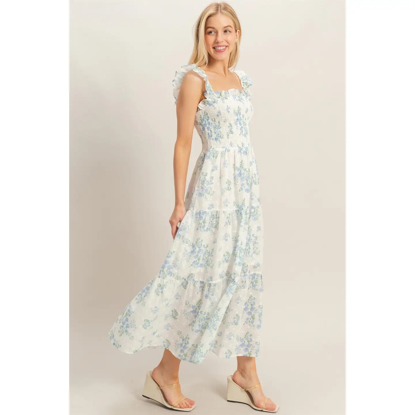 Hannah Maxi Dress in Blue