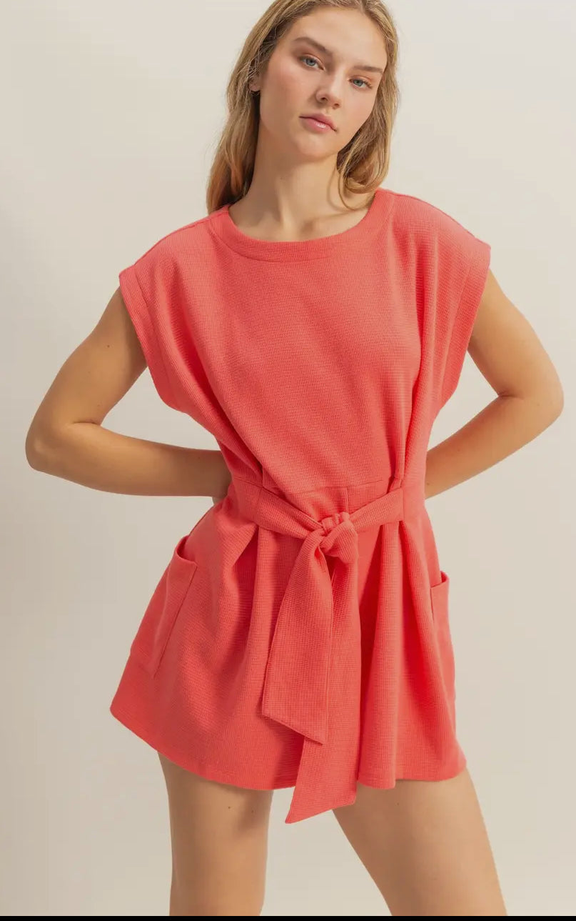 Jess Romper - Coral