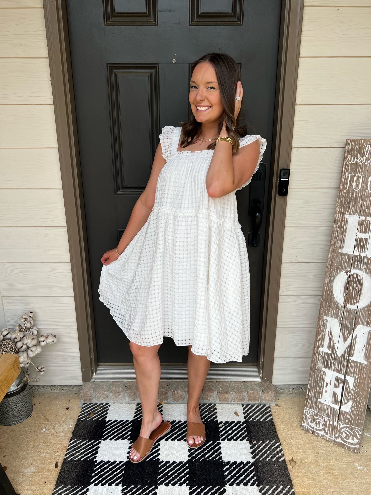 Liam Truffle White Dress