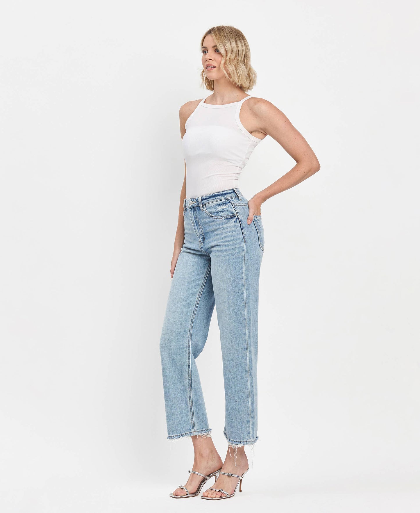 High Rise Ankle Jeans