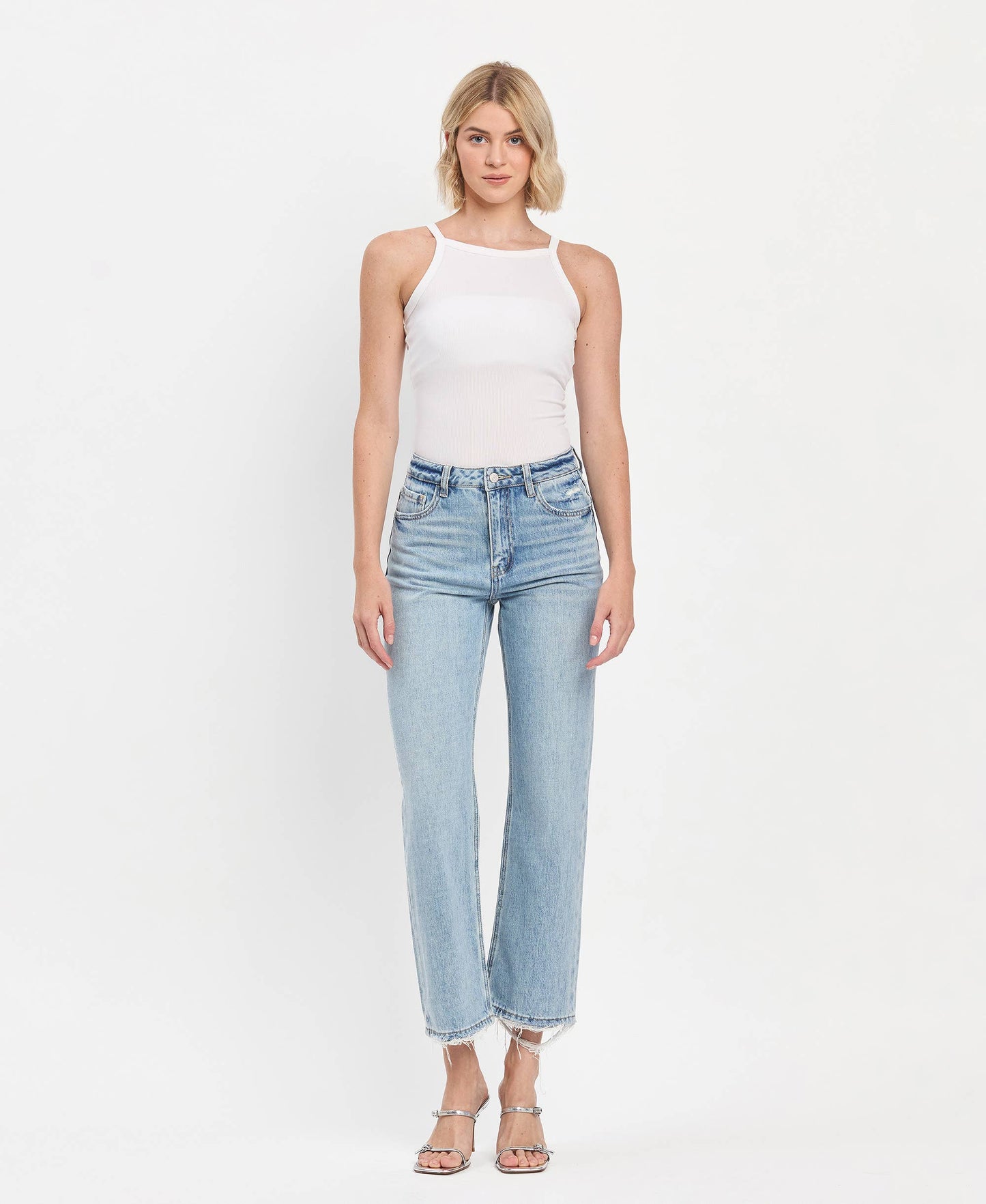 High Rise Ankle Jeans