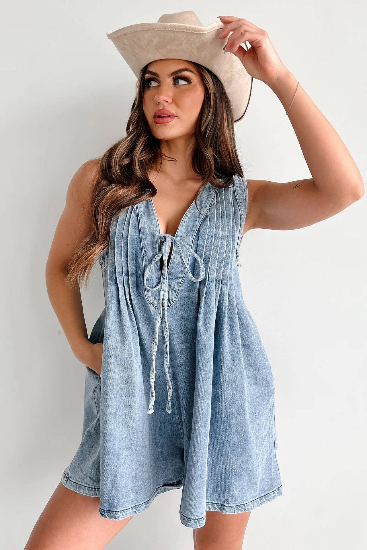 Ashley Denim Romper