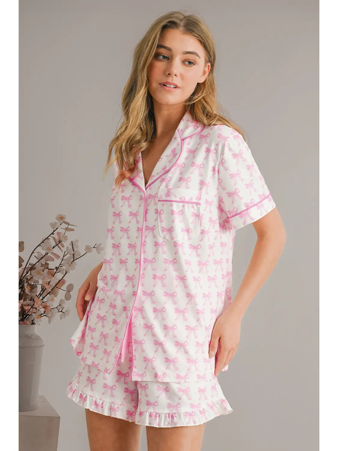 Bow Short PJ Set