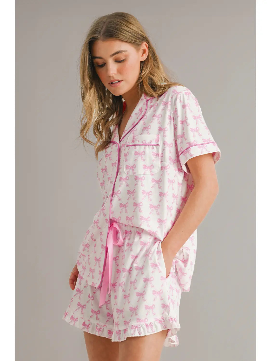 Bow Short PJ Set