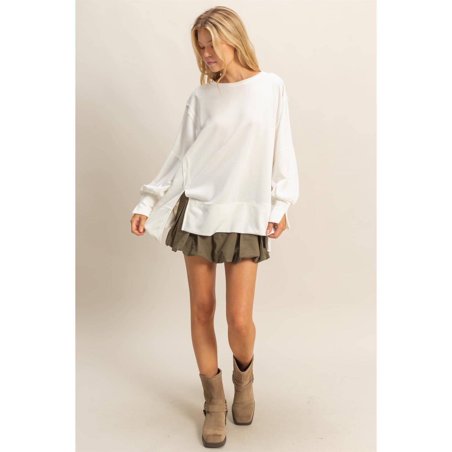 Oversized Long-Sleeve Top