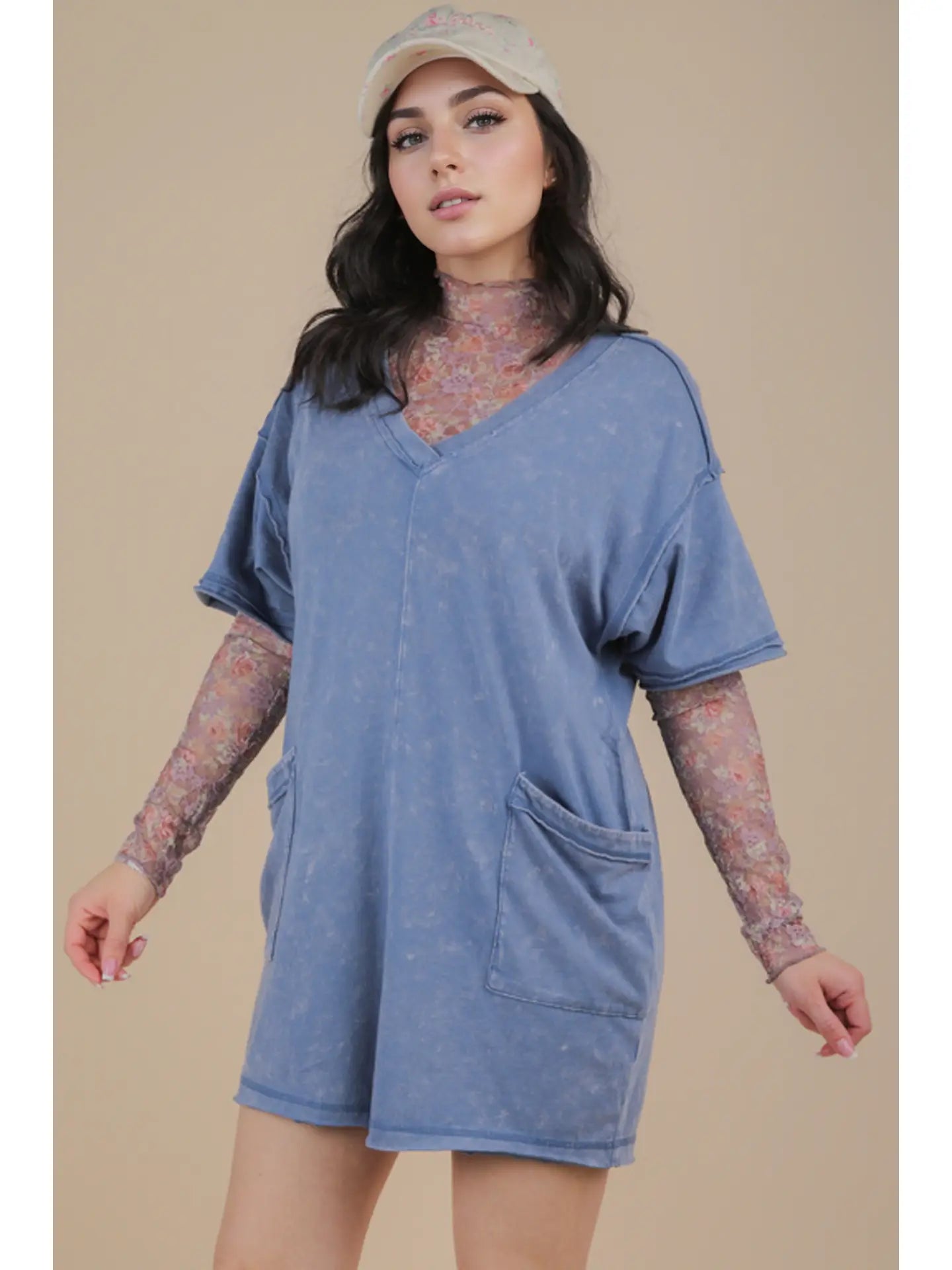 Claire Romper - Denim