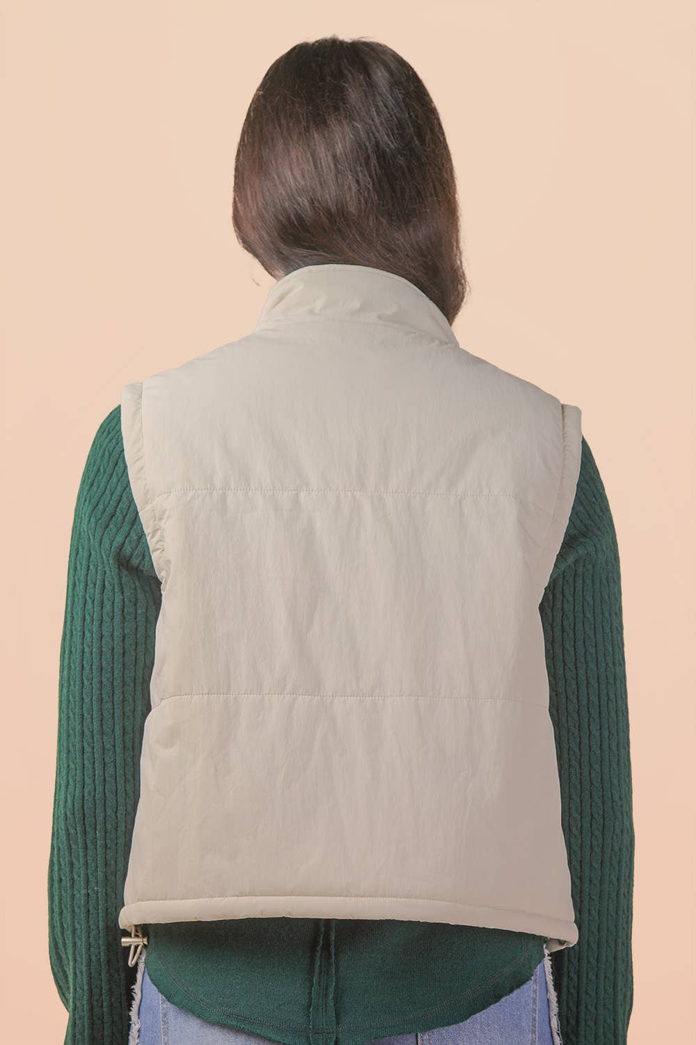 Cream Puffer Vest