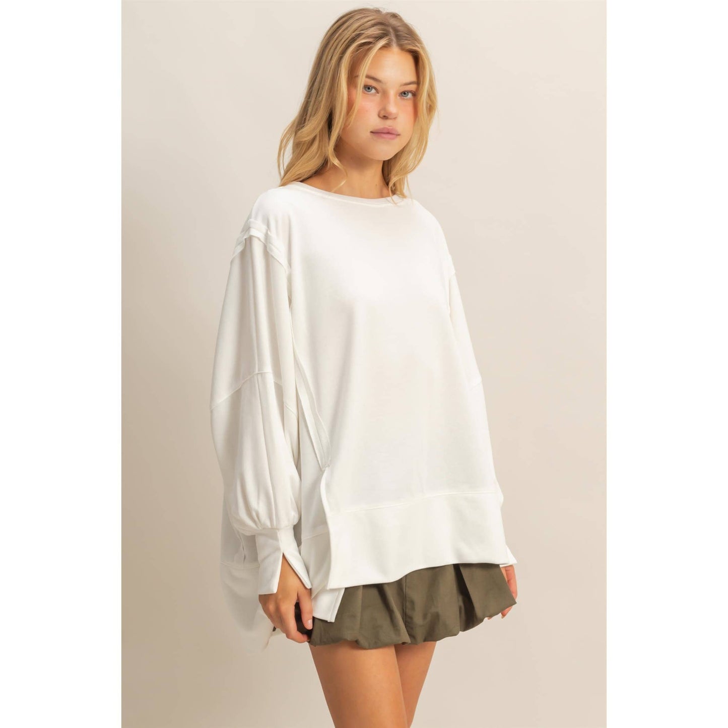 Oversized Long-Sleeve Top
