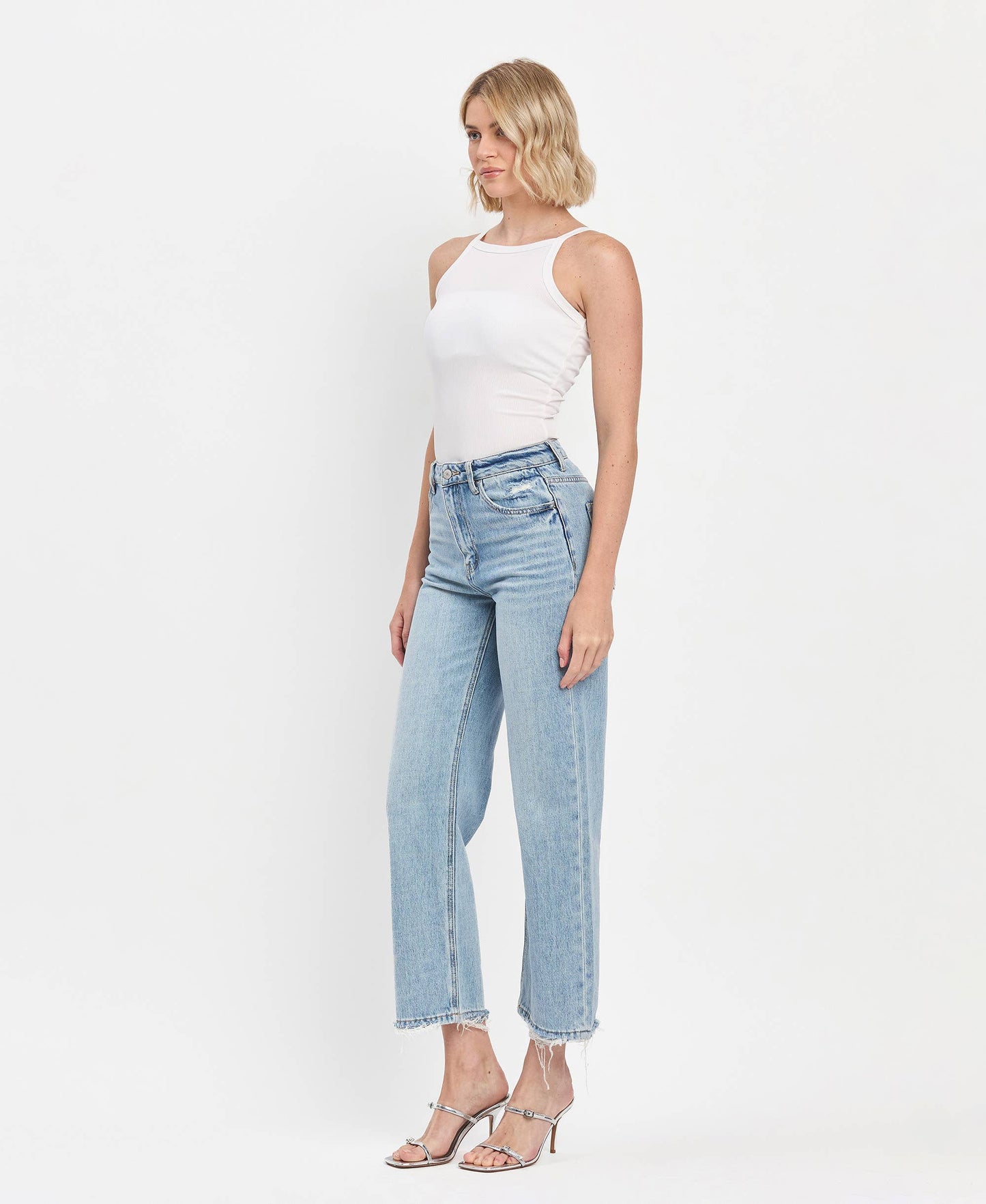 High Rise Ankle Jeans