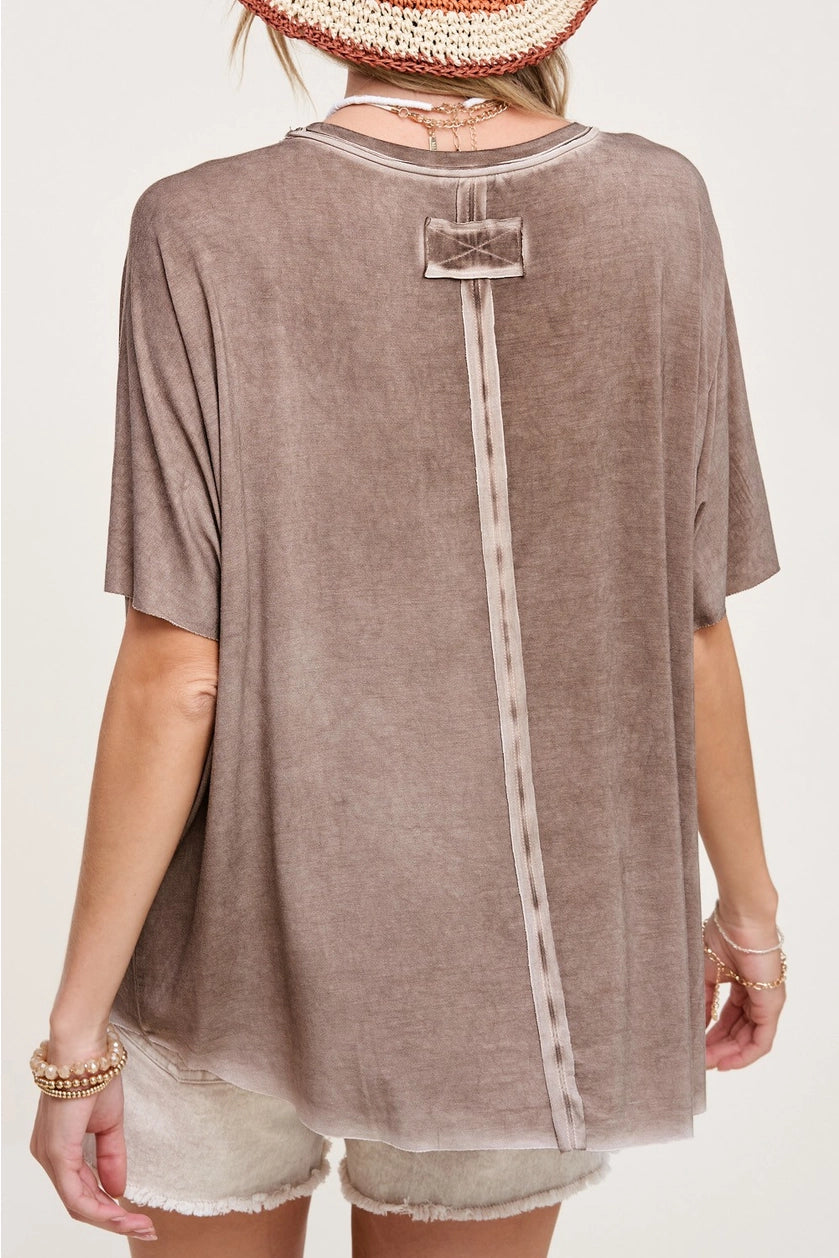 Sarah Top in Taupe