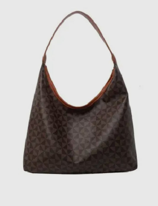 Vegan Leather BOHO Tote - Brown