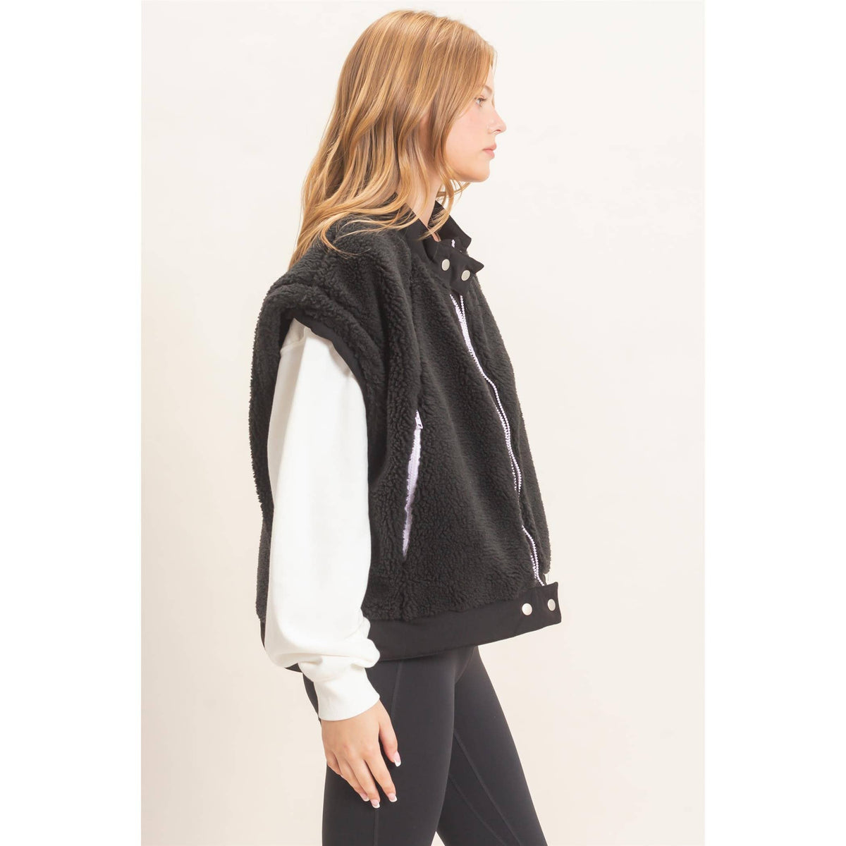 Black Sherpa Vest