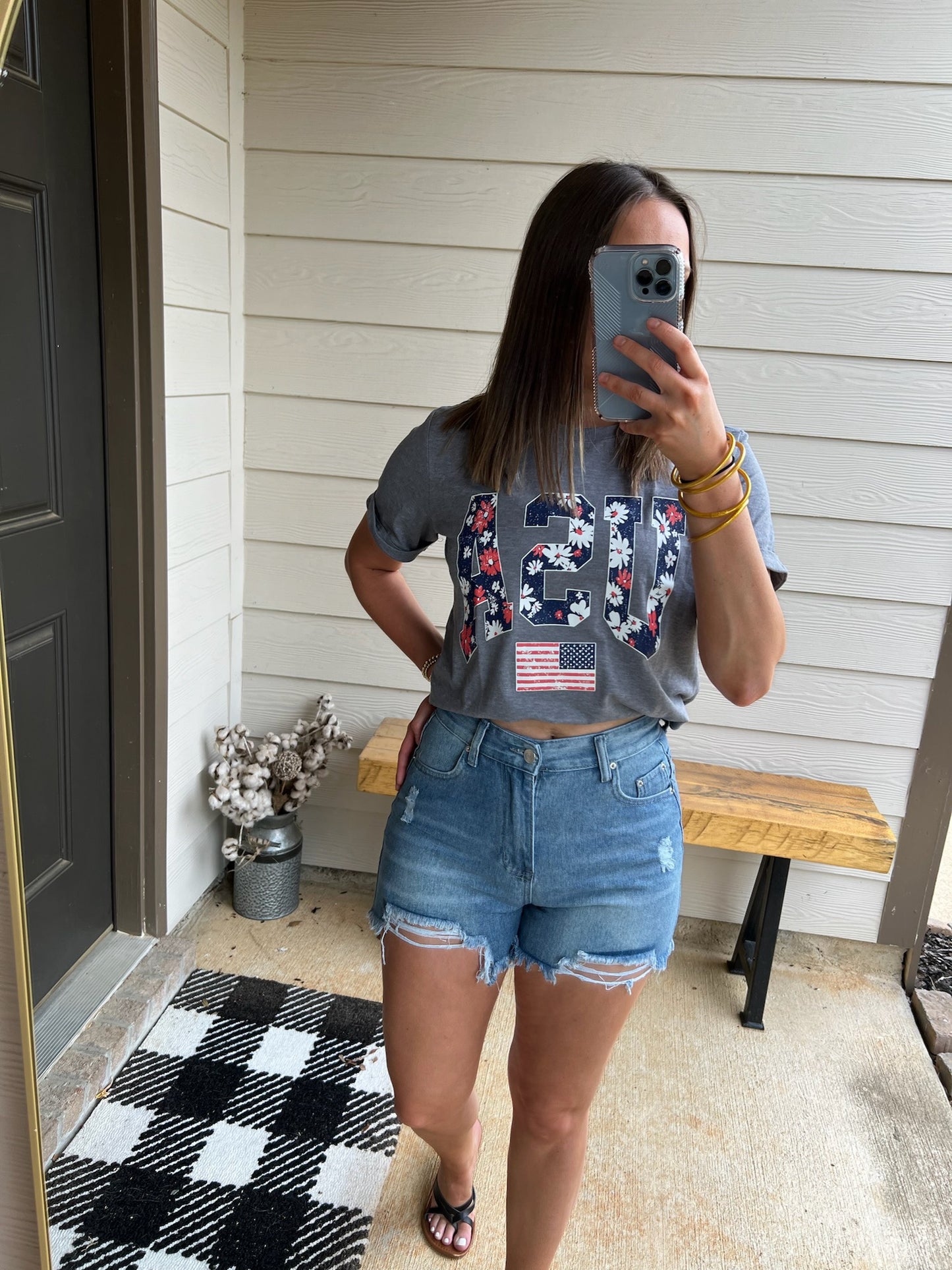 Floral USA Top