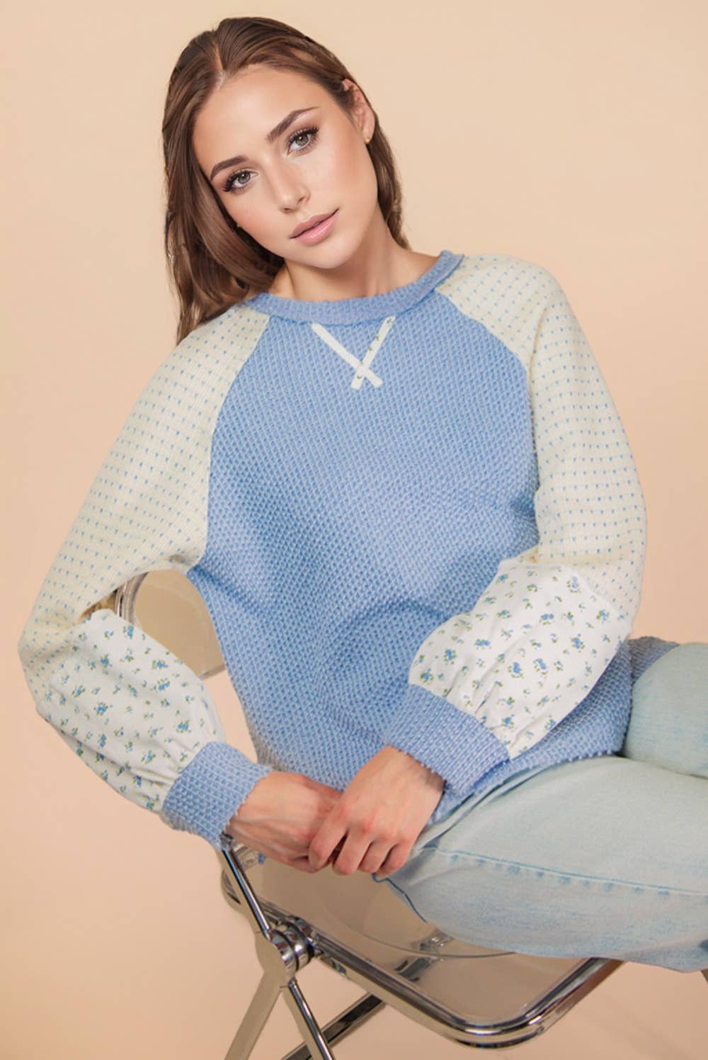 Blue Floral Top