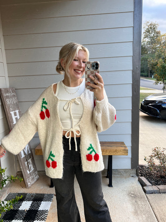 Cherry Knit Jacket