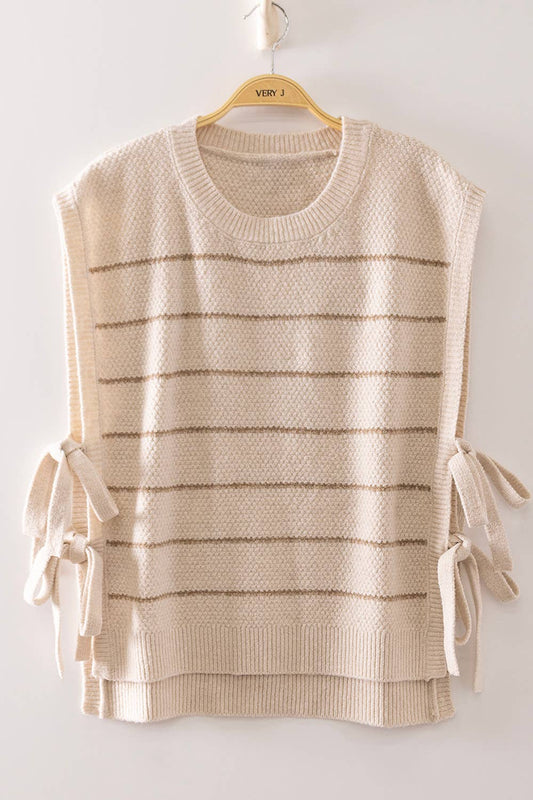 Striped Side Tie Top