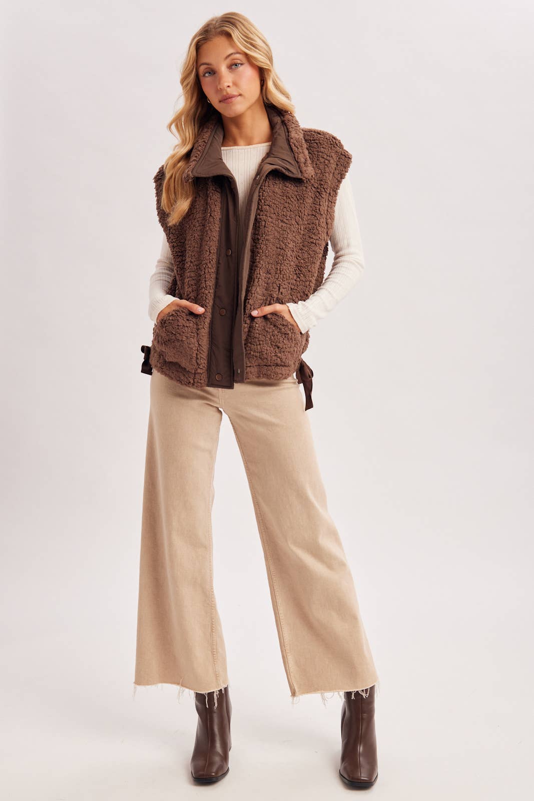 Brown Sherpa Vest