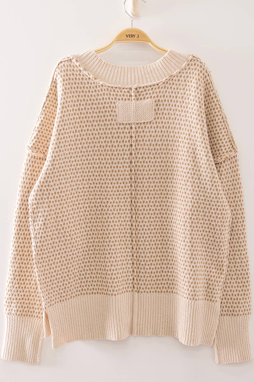 Cream Reversible Sweater