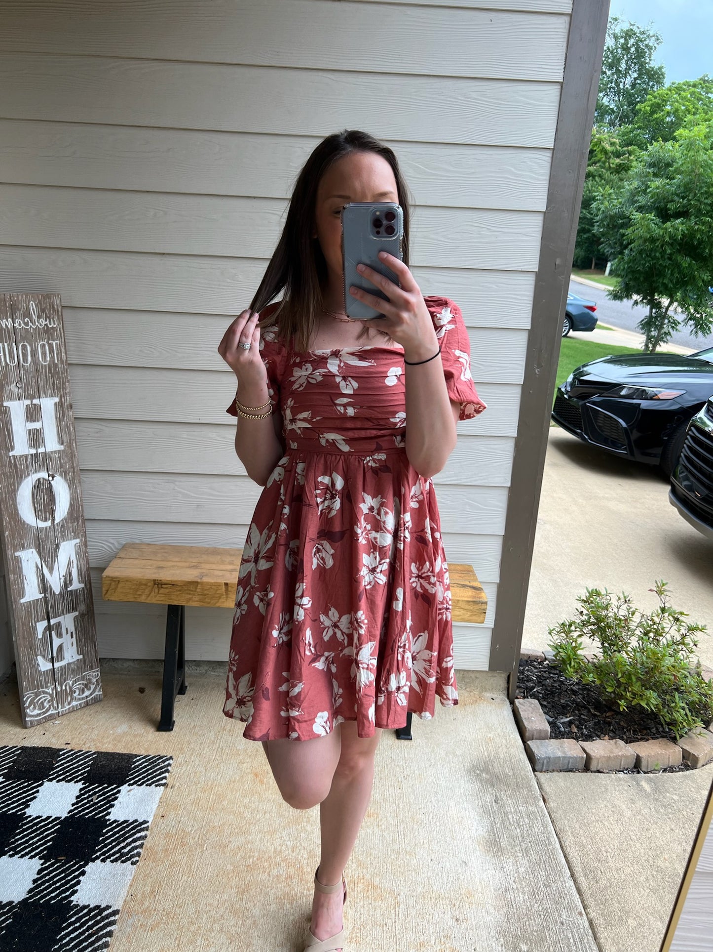 Rusty Floral Dress