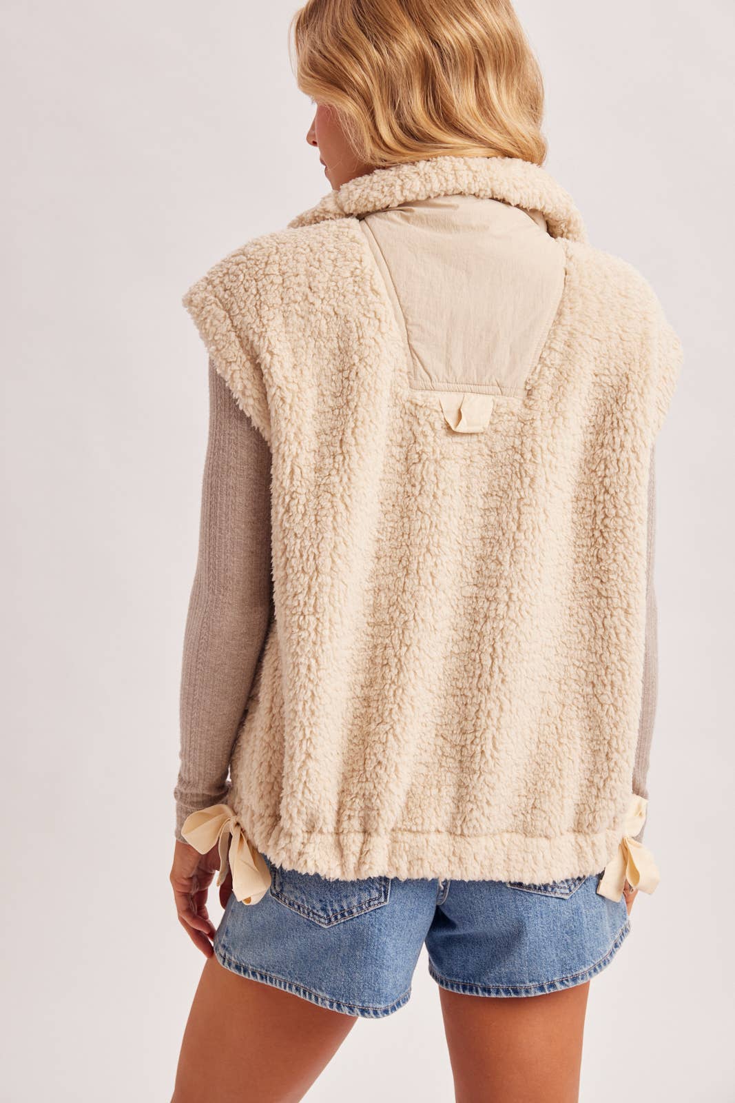 Beige Sherpa Vest
