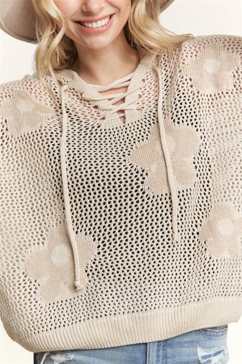 cream floral sweatshirt