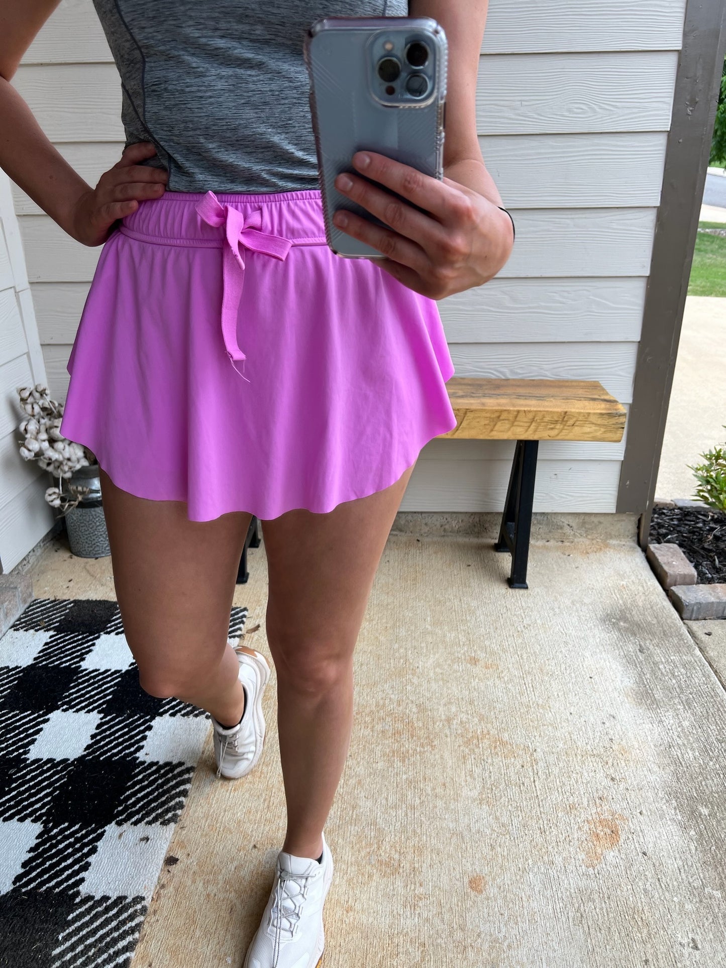 Drawstring Active Skirt