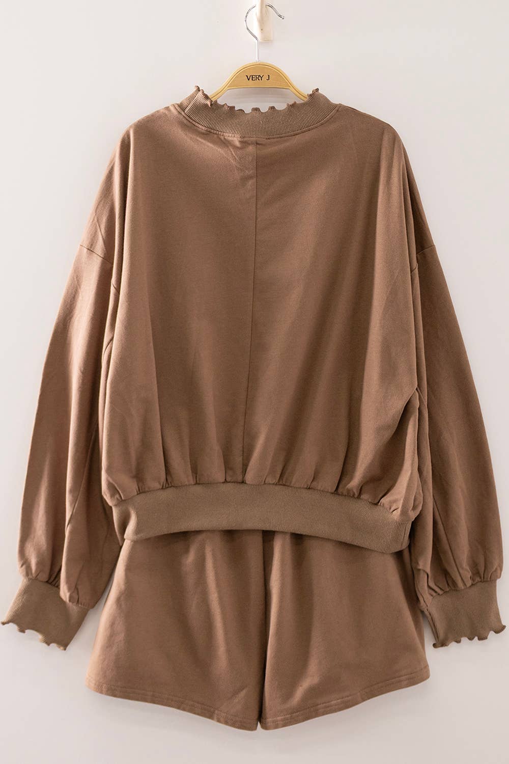 MOCHA Lace Trim Sweatshirt