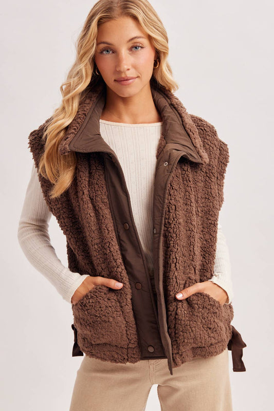 Brown Sherpa Vest