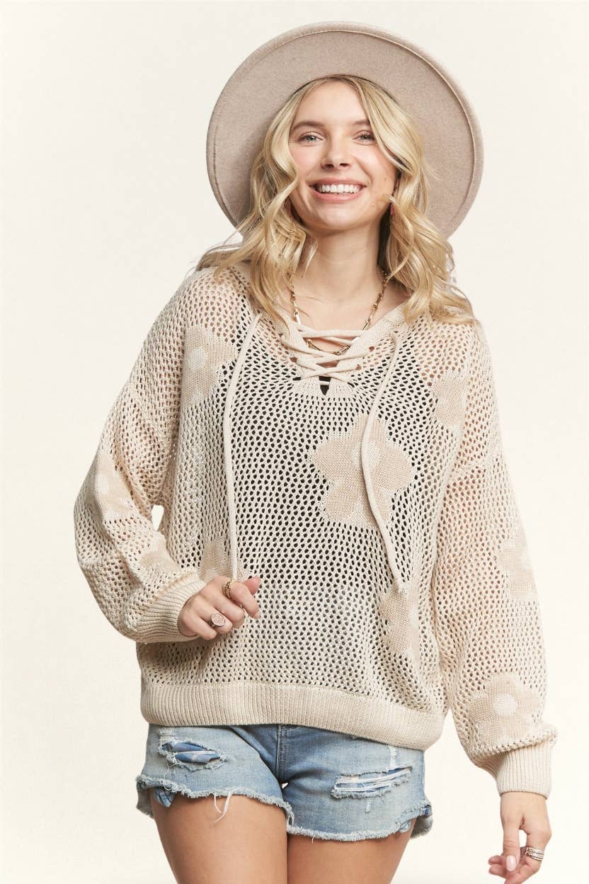 cream floral sweatshirt