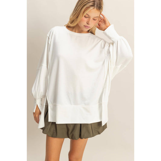 Oversized Long-Sleeve Top
