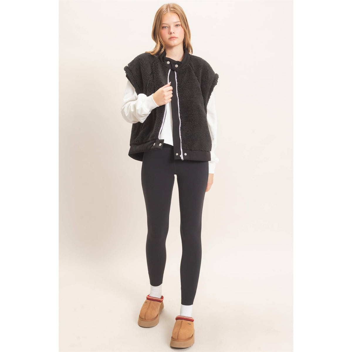 Black Sherpa Vest
