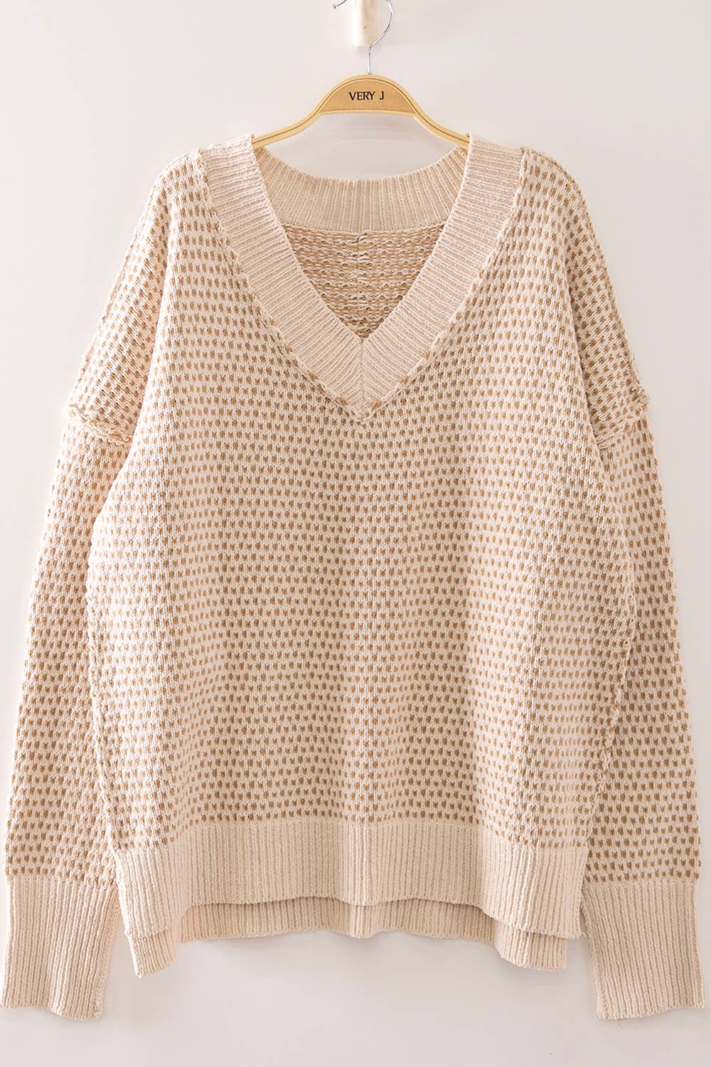 Cream Reversible Sweater