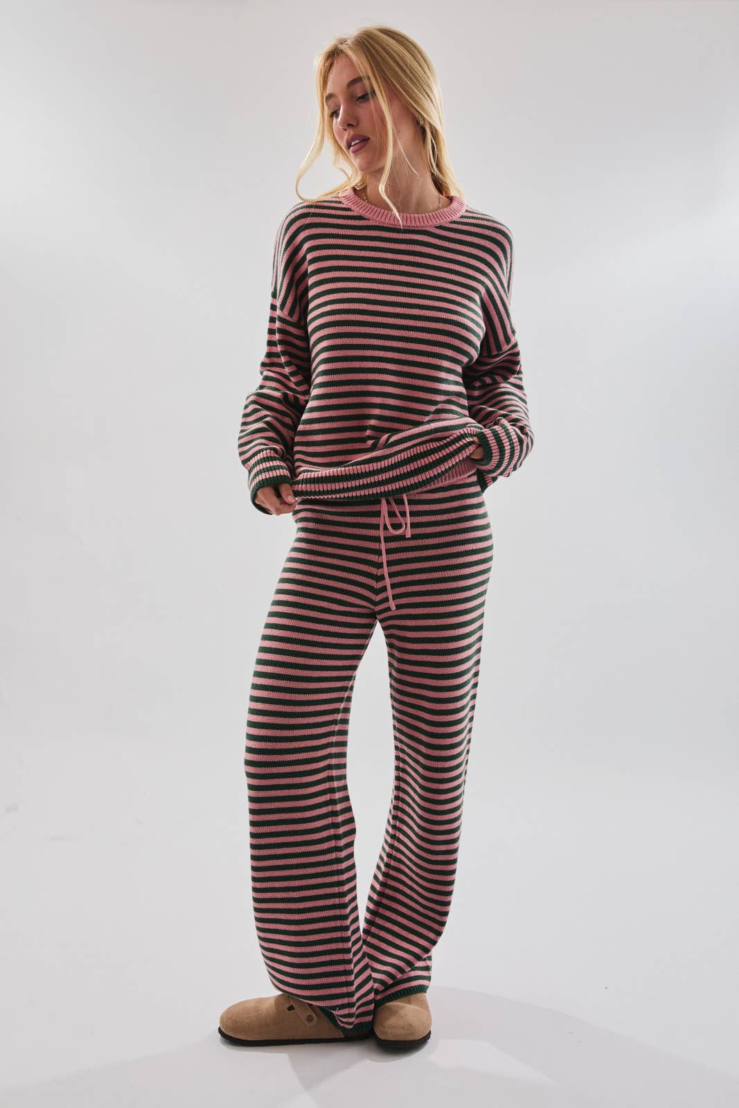Striped Sweater &  Pant Set