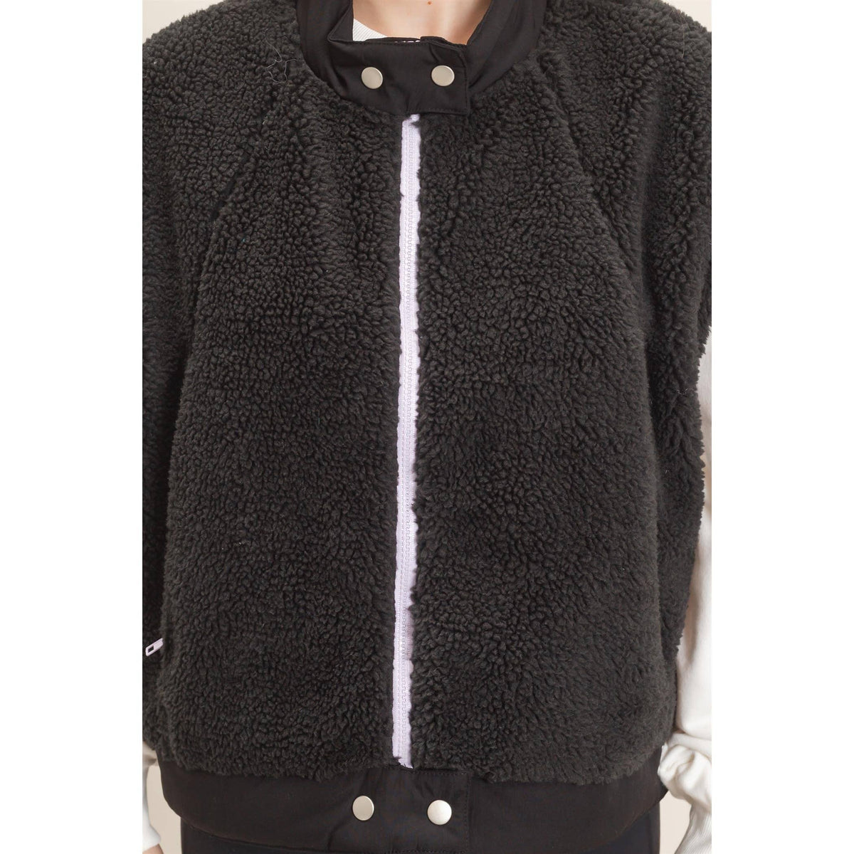 Black Sherpa Vest
