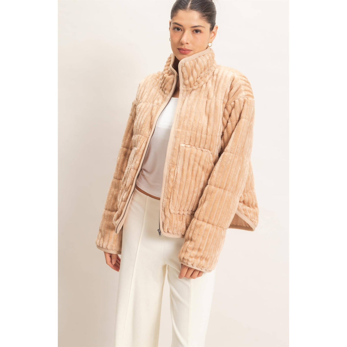 Corduroy Zip-Up Jacket