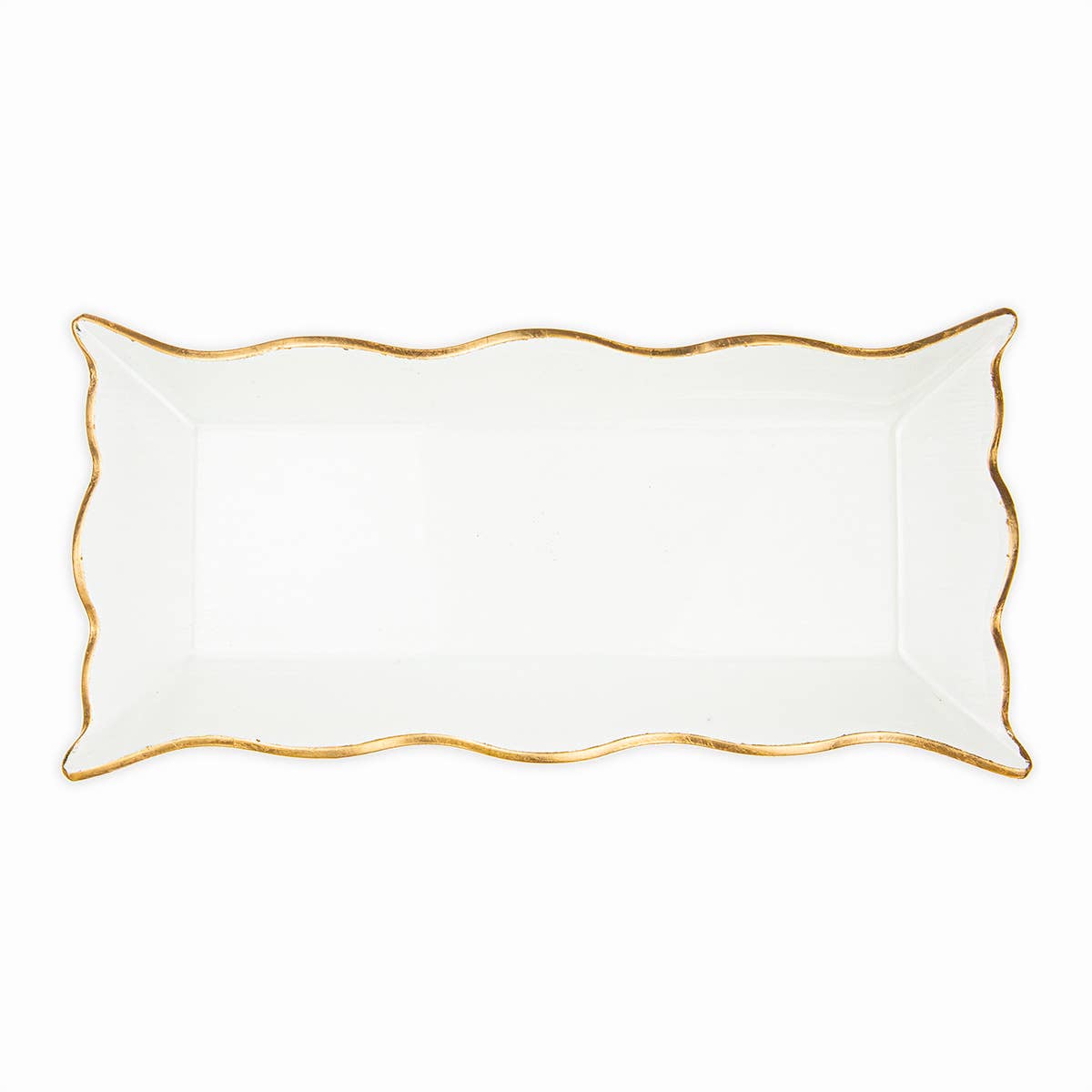 Clear/Gold Rectangle Serving Platter