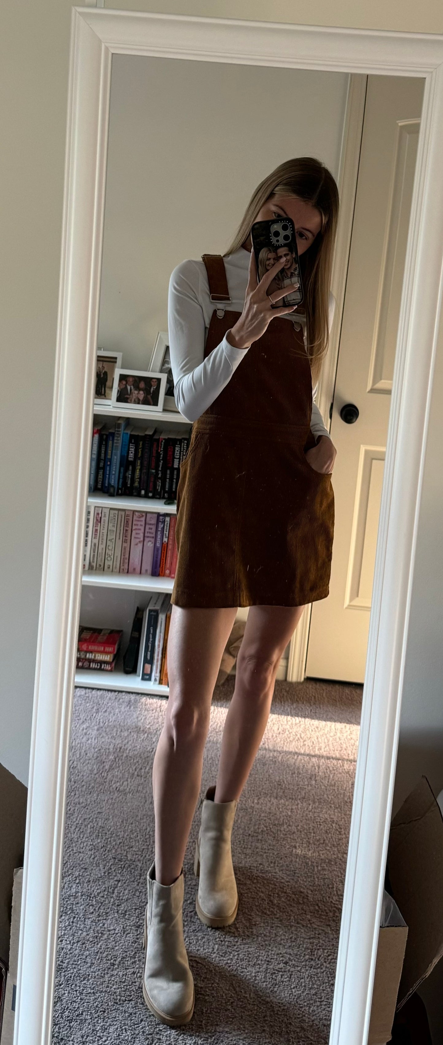 Miley Corduroy Dress in Brown