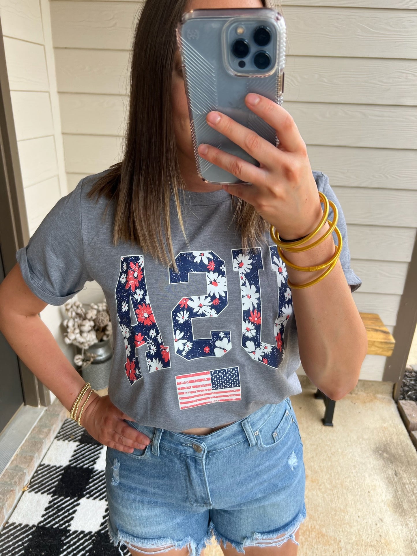 Floral USA Top