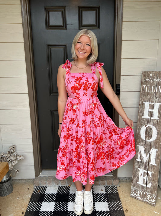 Pink Floral Dress