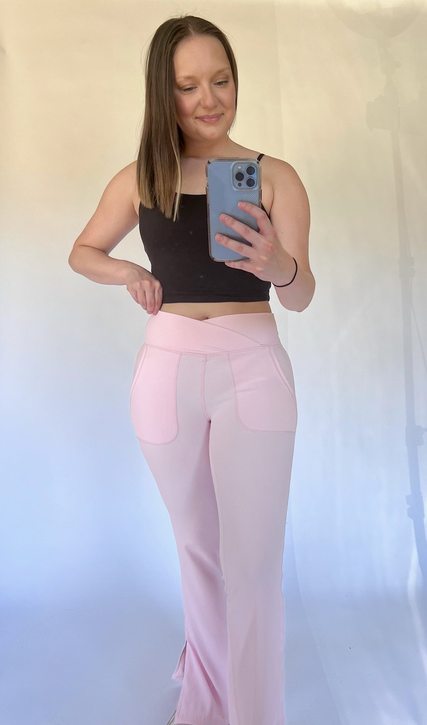 Pink Flare Leggings