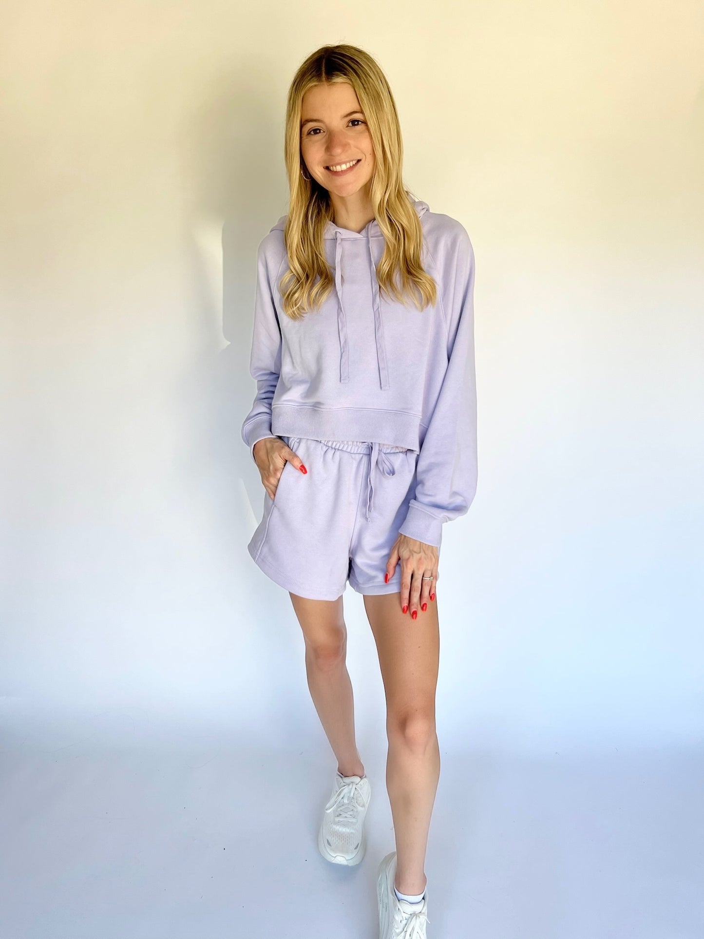 French Terry Shorts in Lilac