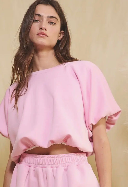 Scuba Bubble Crop Top