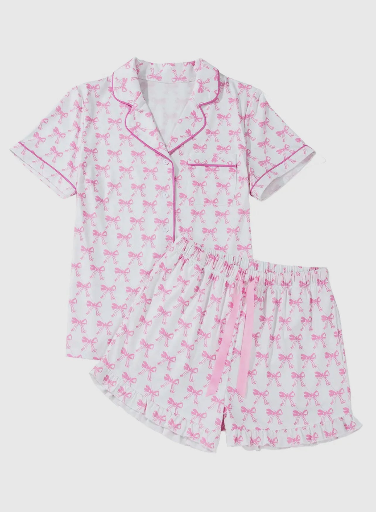 Bow PJ Short Set