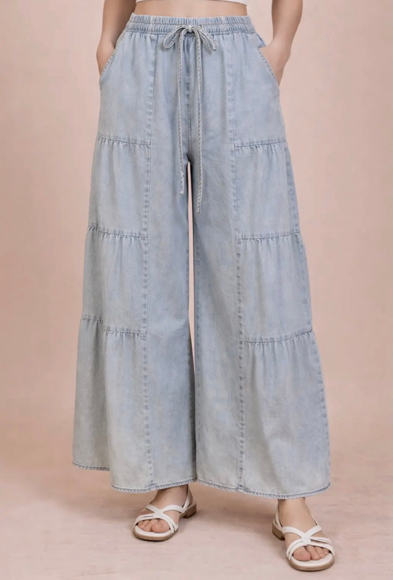 Flowy Denim Pants